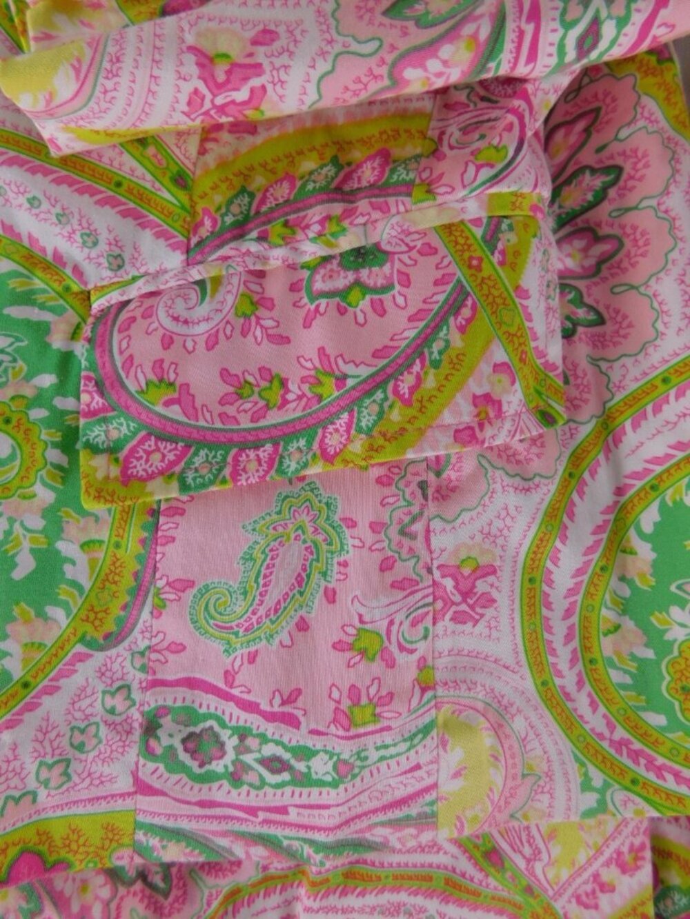 Larry Levine Petite Skirt Suit Womens 10P Pink Paisley Stretch Jacket Skirt - Picture 6 of 12
